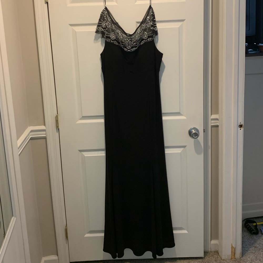 Long Black off the shoulder evening gown